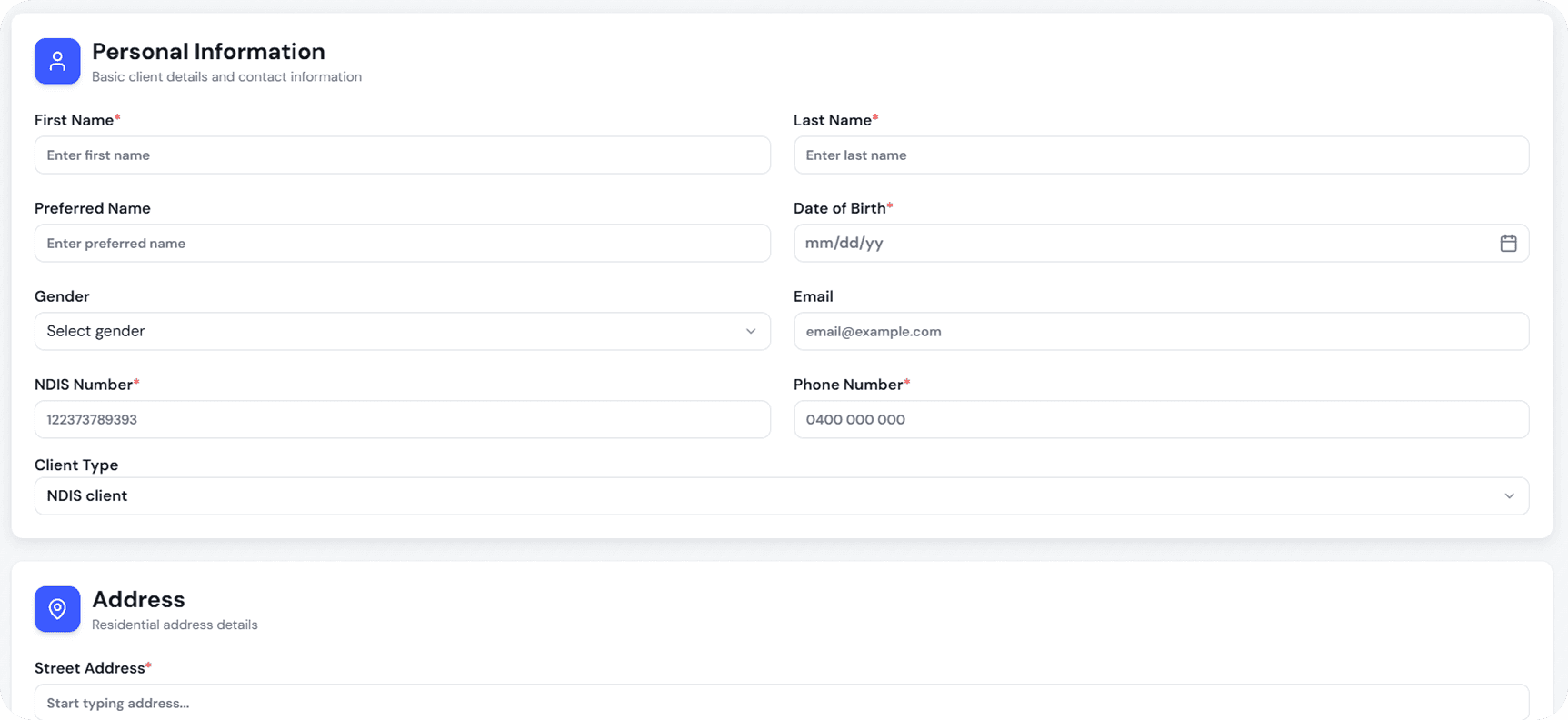 Manage Client Information