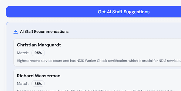Appointments-AI Staff Suggestions