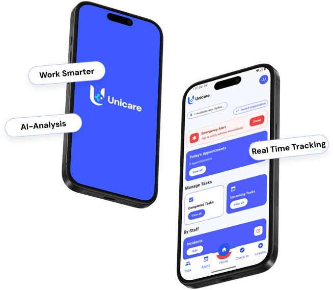 Unicare App mockup
